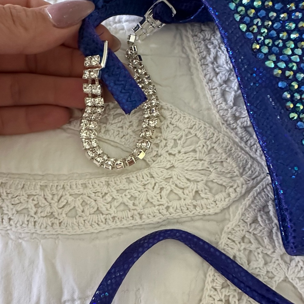 TOXIC ANGEL BIKINI | BLUE RHINESTONE COMPETITION SUIT - Picture 5 of 13